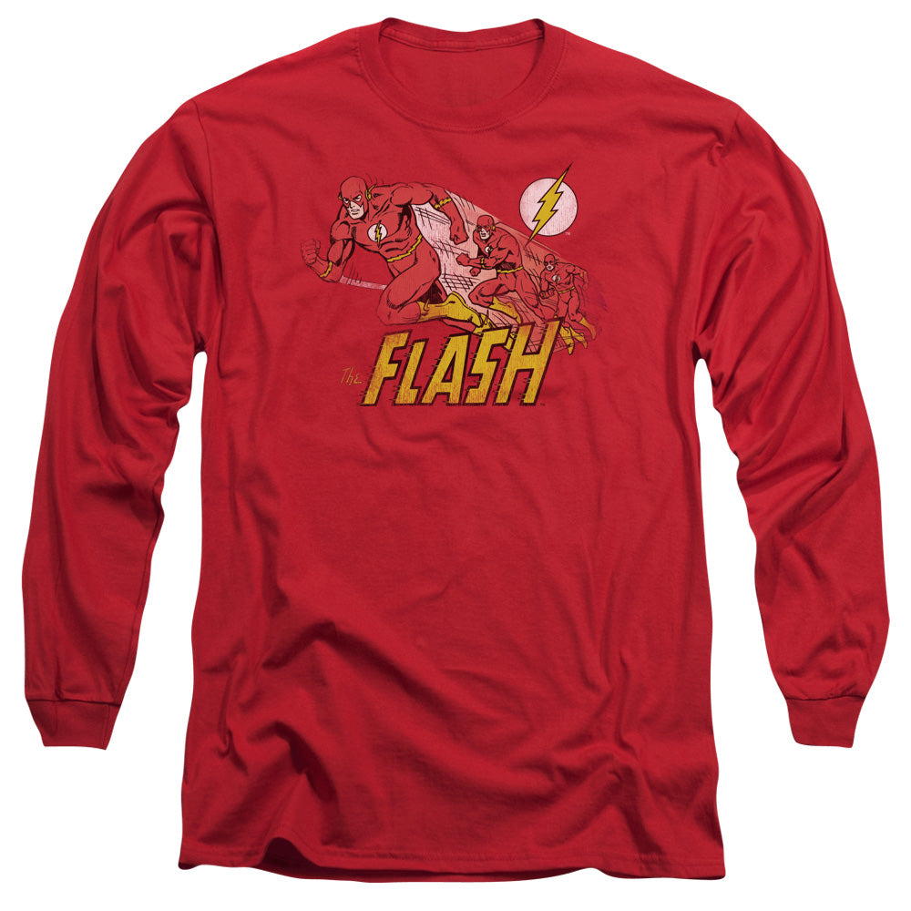 Dc Flash - Crimson Comet - Long Sleeve Adult 18/1 - Red T-shirt