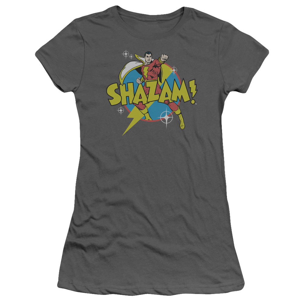 Dc Shazam - Power Bolt - Short Sleeve Junior Sheer - Charcoal T-shirt