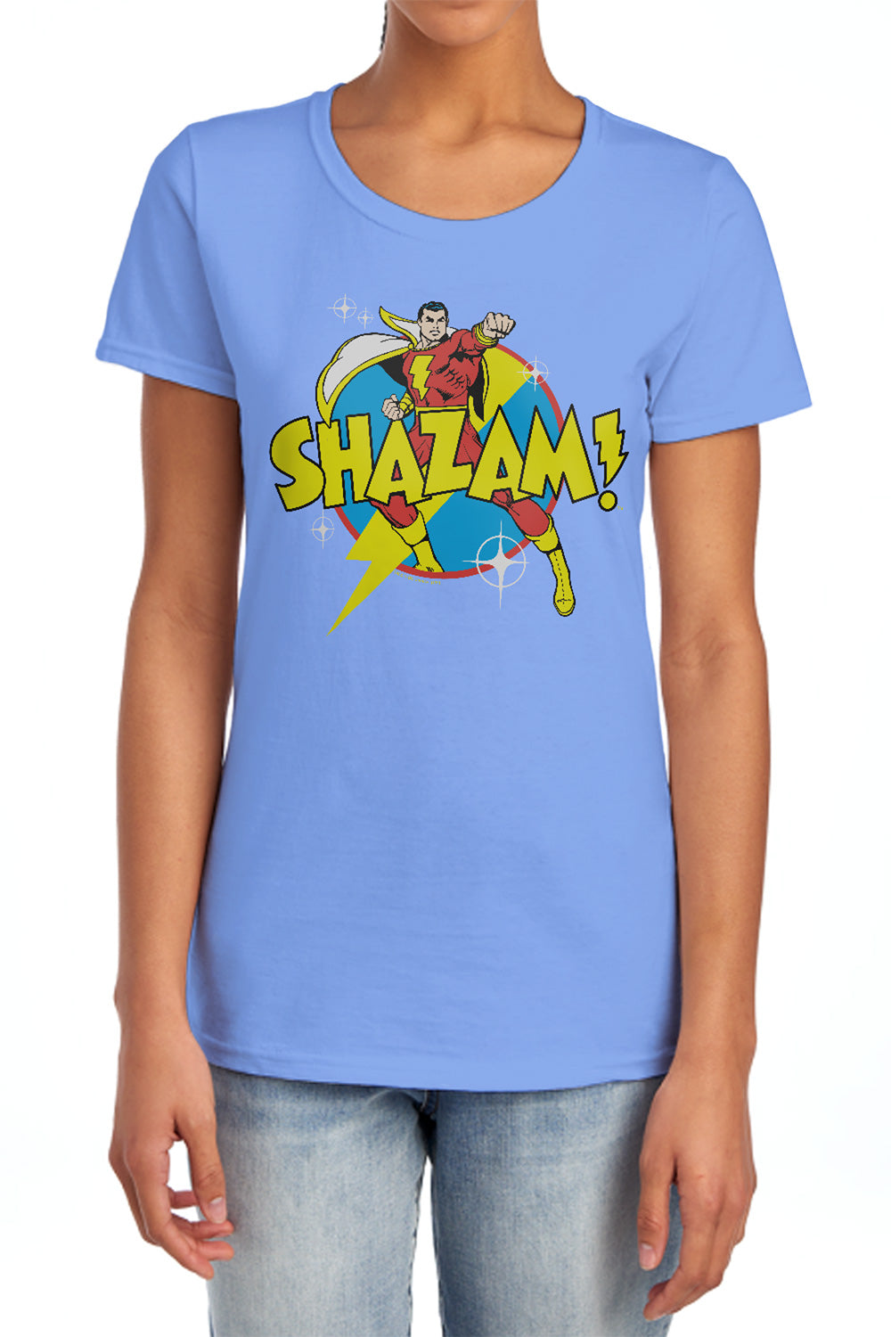 Dc Shazam - Power Bolt - Short Sleeve Women"s Tee - Charcoal T-shirt