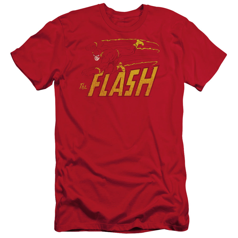 Dc Flash - Flash Speed Distressed - Short Sleeve Adult 30/1 - Red T-shirt