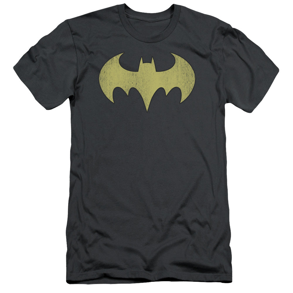 Dc - Batgirl Logo Distressed - Short Sleeve Adult 30/1 - Charcoal T-shirt
