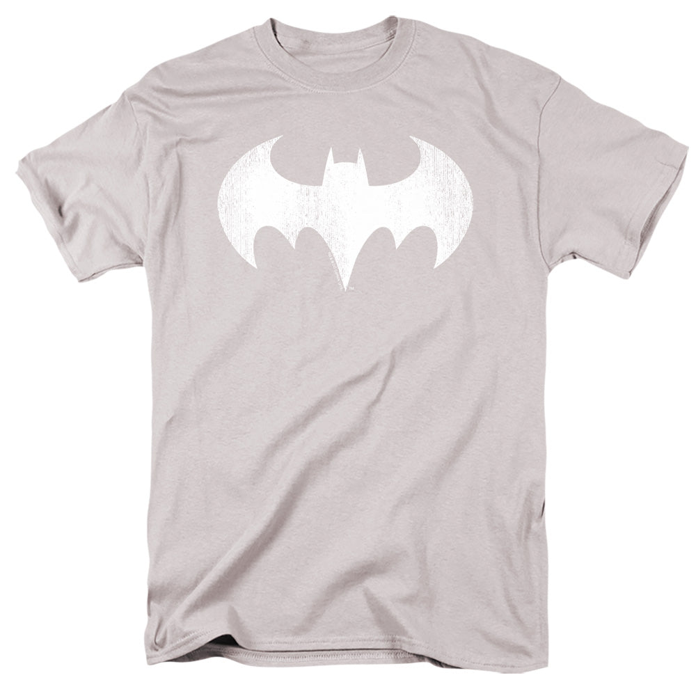 Dc - Batgirl Logo Distressed - Short Sleeve Adult 18/1 - Silver T-shirt