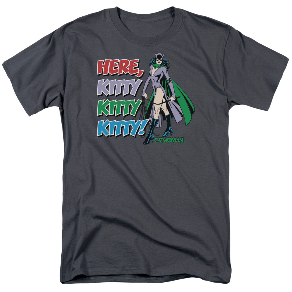 Dc - Here Kitty - Short Sleeve Adult 18/1 - Charcoal T-shirt