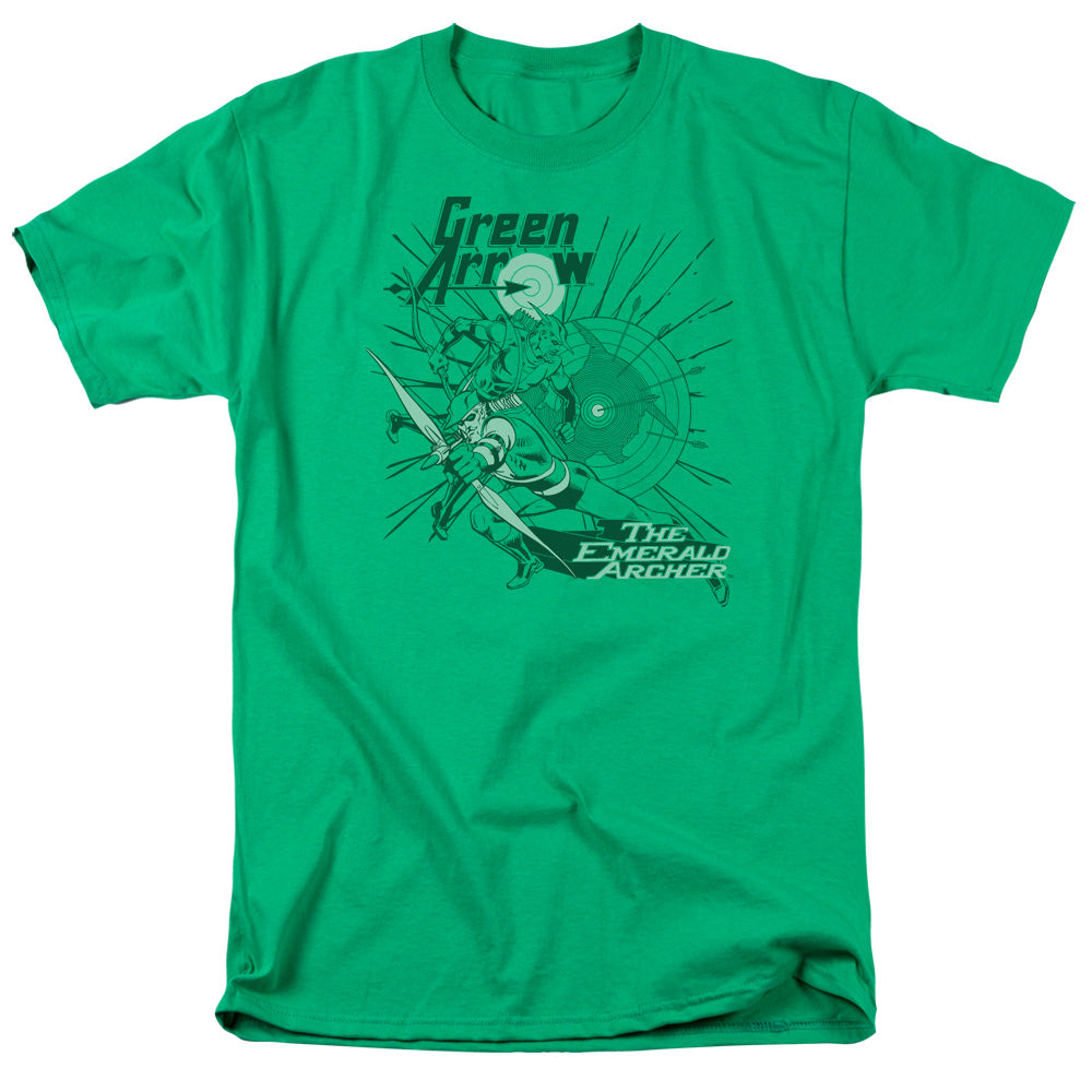 Dc Green Arrow - The Emerald Archer - Short Sleeve Adult 18/1 - Kelly Green T-shirt
