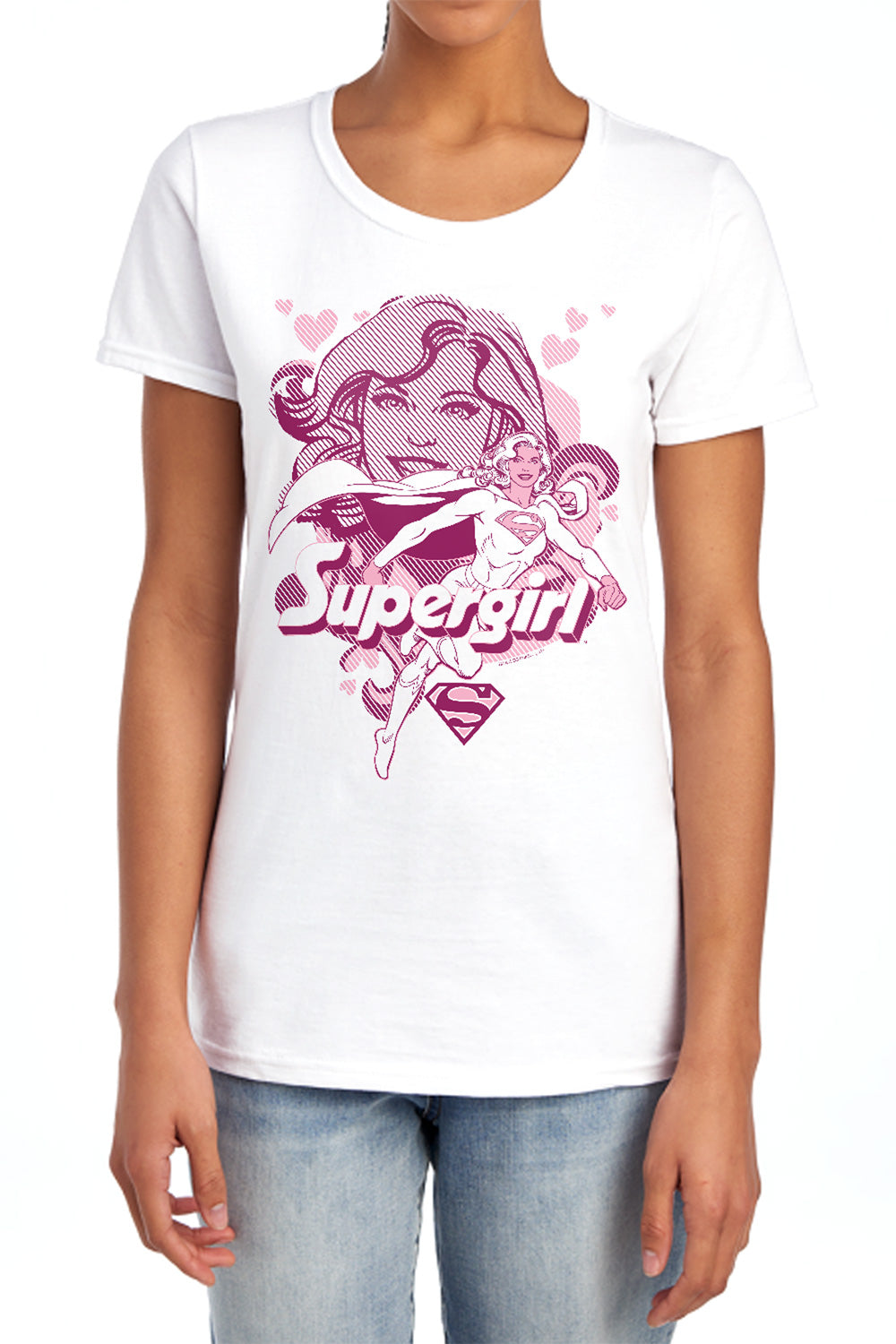 Dc - Supergirl - Short Sleeve Womens Tee - Light Blue T-shirt