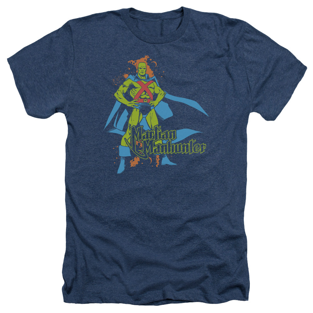 Dc - Martian Manhunter - Adult Heather - Navy