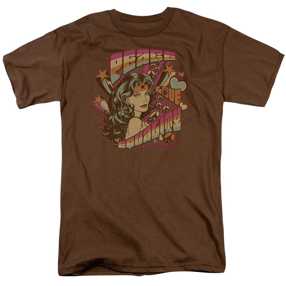 Dc - Peace - Short Sleeve Adult 18/1 - Coffee T-shirt