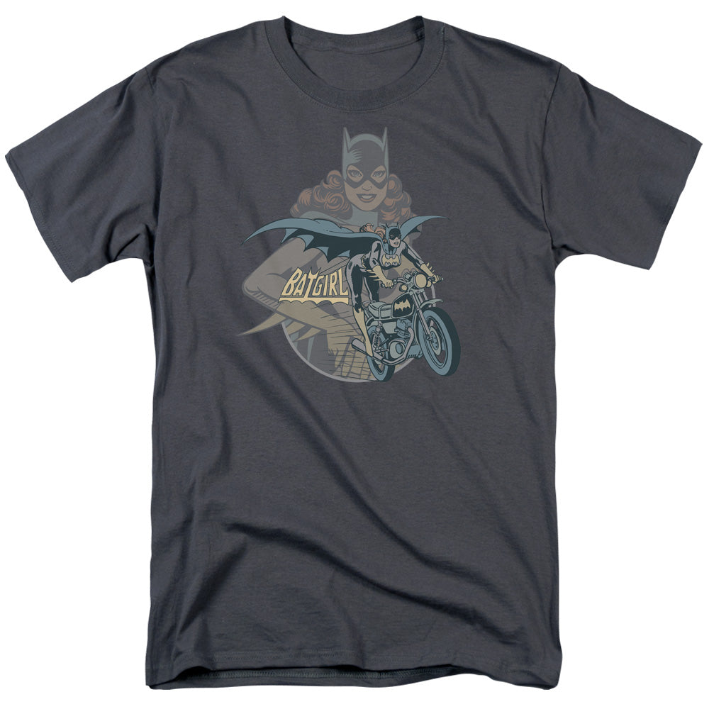 Dc - Batgirl Biker - Short Sleeve Adult 18/1 - Charcoal T-shirt