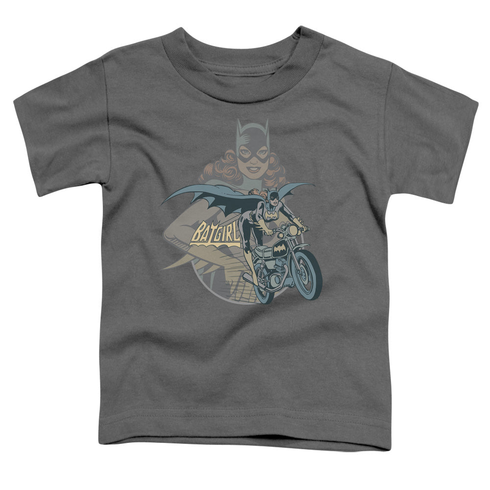 Dc - Batgirl Biker - Short Sleeve Toddler Tee - Charcoal T-shirt