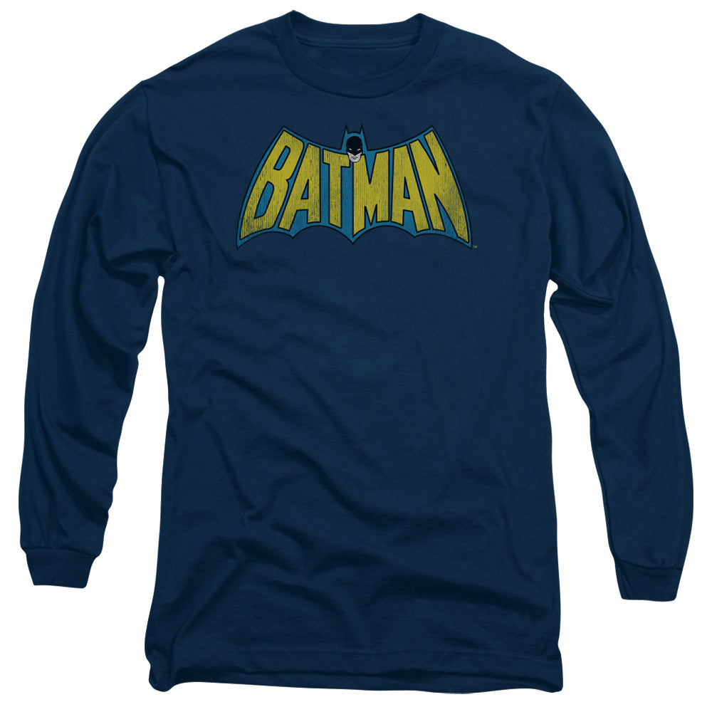 Dc - Classic Batman Logo - Long Sleeve Adult 18/1 - Navy T-shirt