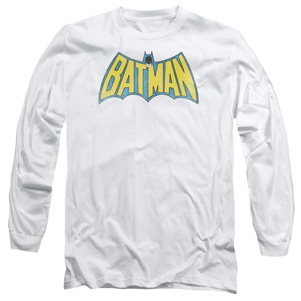 Dc - Classic Batman Logo - Long Sleeve Adult 18/1 - White T-shirt