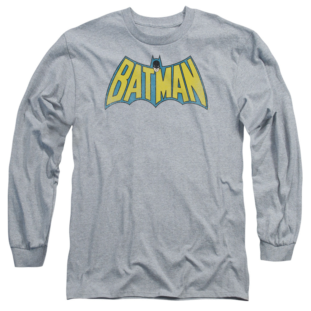Dc - Classic Batman Logo - Long Sleeve Adult 18/1 - Athletic Heather T-shirt