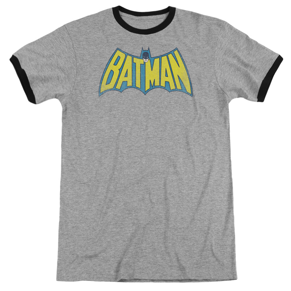 Dc - Classic Batman Logo - Adult Ringer - Heather/black