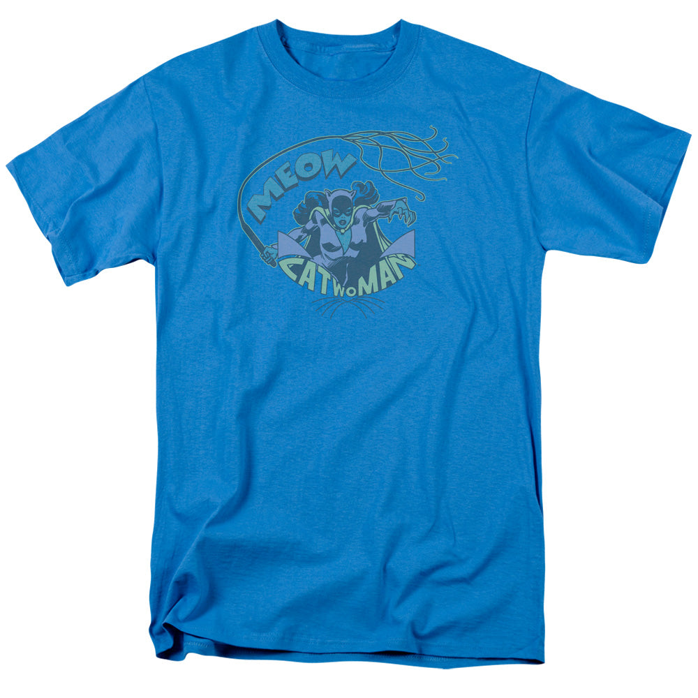 Dc - Meow Catwoman - Short Sleeve Adult 18/1 - Turquoise T-shirt