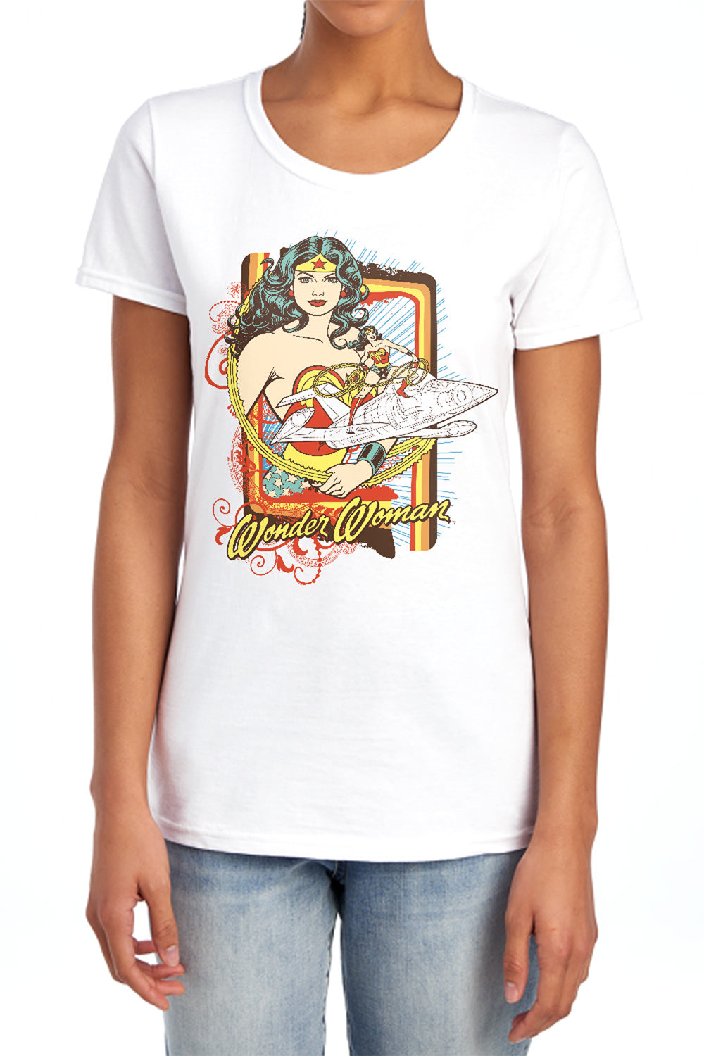 Dc - Invisible Jet - Short Sleeve Womens Tee - Light Blue T-shirt
