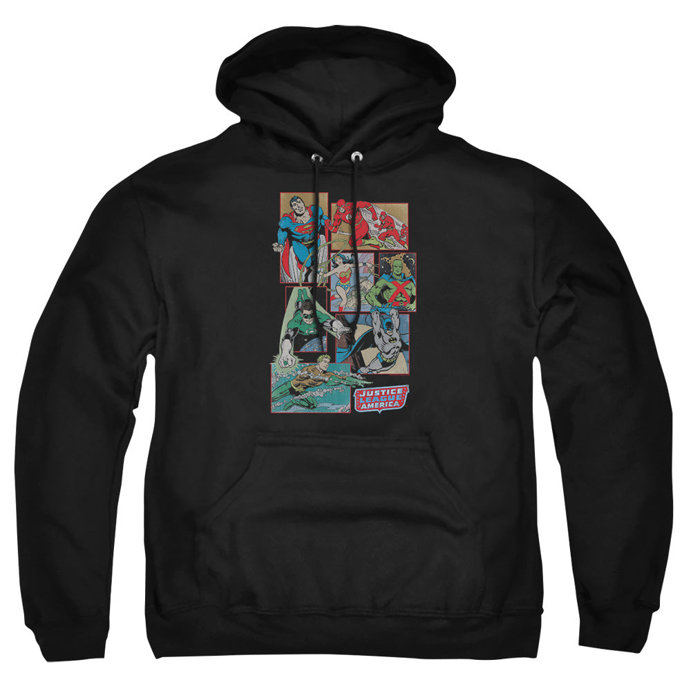 Dc - Justice League Boxes - Adult Pull-over Hoodie - Black