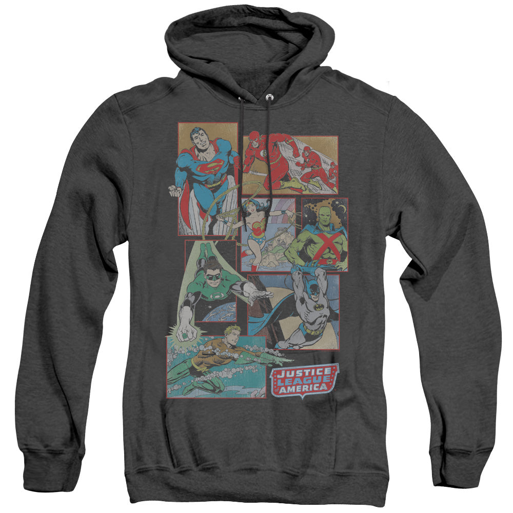Dc - Justice League Boxes - Adult Heather Hoodie - Black