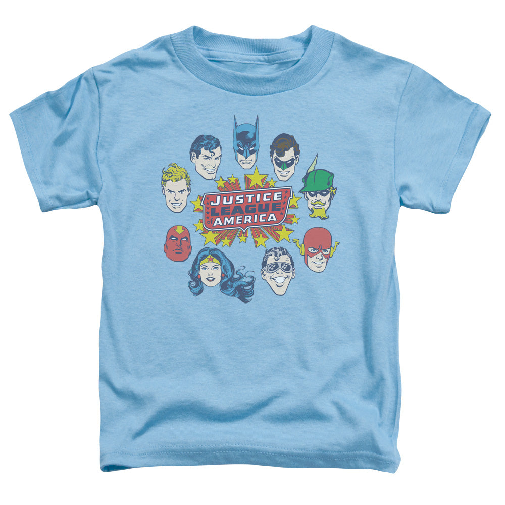 DC JUSTICE HEAD CIRCLE - S/S TODDLER TEE - CAROLINA BLUE - T-Shirt