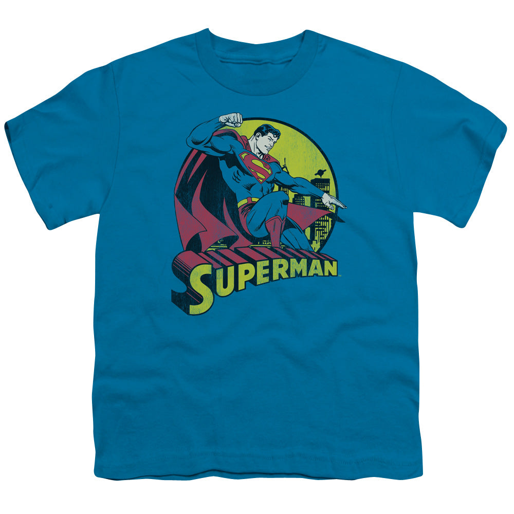 Dc - Superman - Short Sleeve Youth 18/1 - Turquoise T-shirt