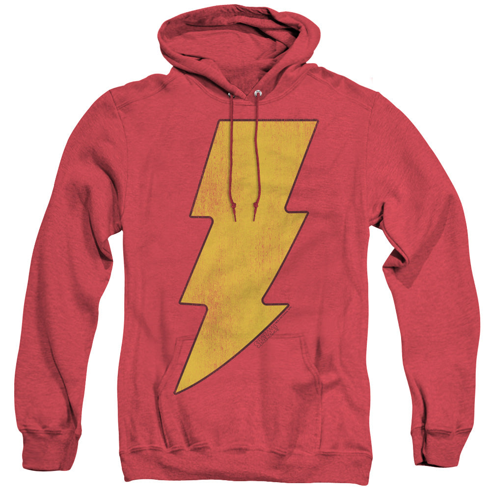 Dc - Shazam Logo Distressed - Adult Heather Hoodie - Red