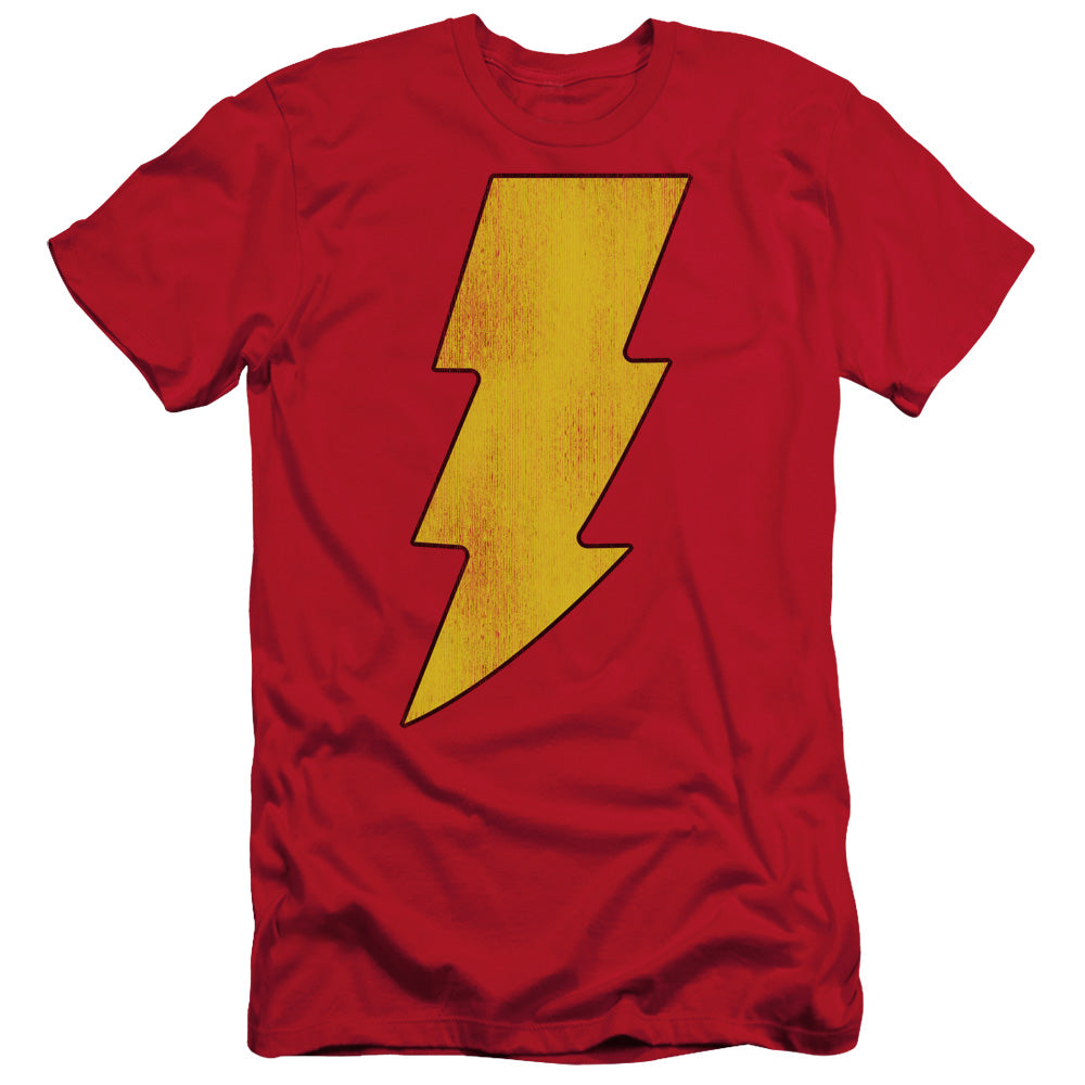 Dc - Shazam Logo Distressed - Short Sleeve Adult 30/1 - Red T-shirt