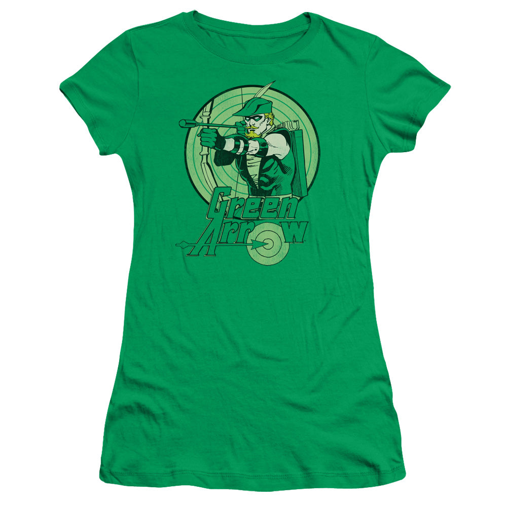 Dc - Green Arrow - Short Sleeve Junior Sheer - Kelly Green T-shirt