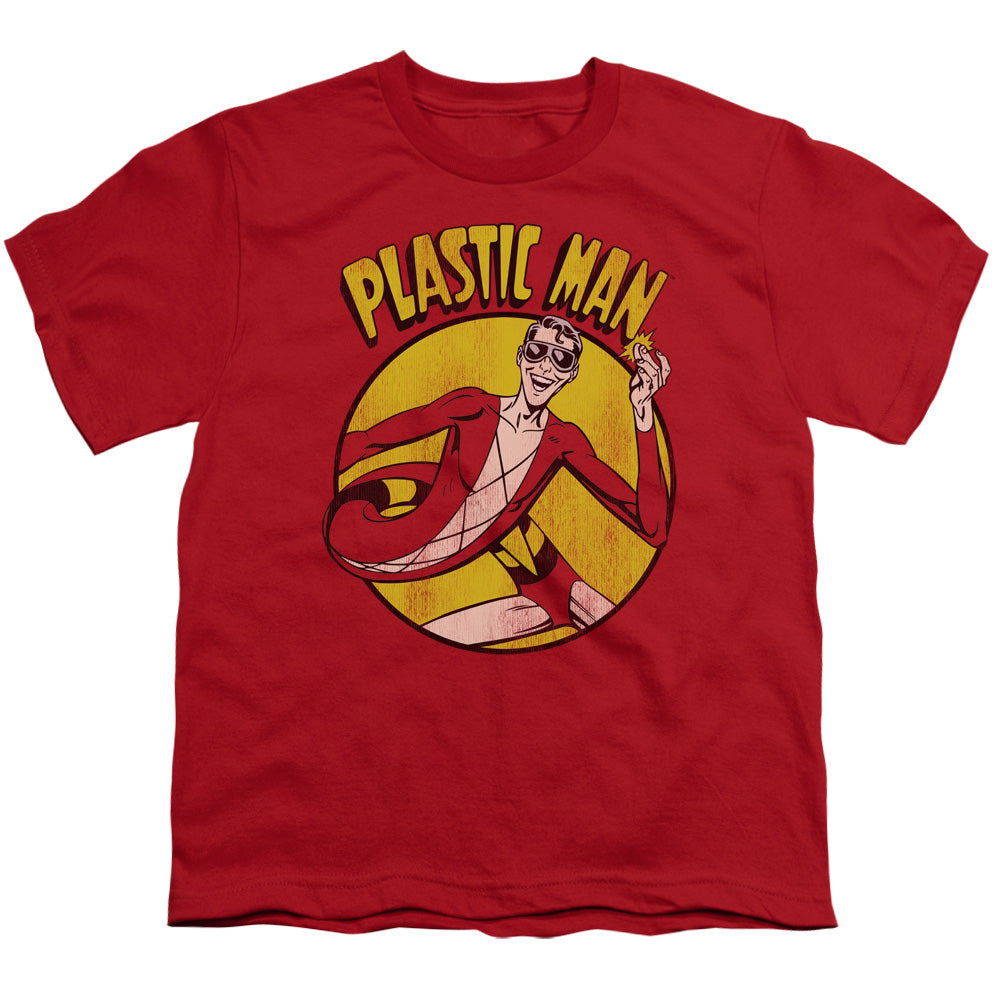 Dc - Plastic Man - Short Sleeve Youth 18/1 - Red T-shirt