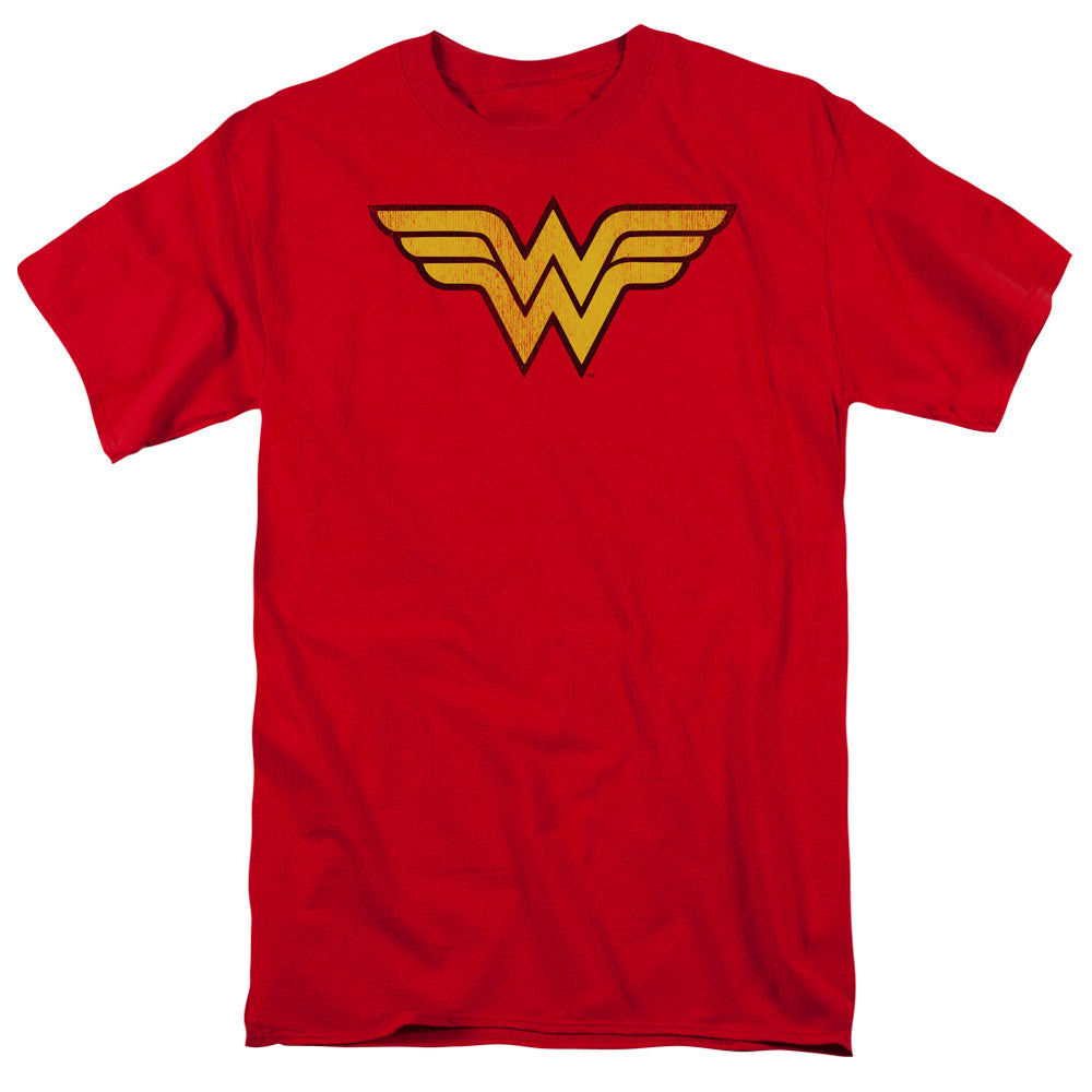 Dc - Wonder Woman Logo Dist - Short Sleeve Adult 18/1 - Red T-shirt