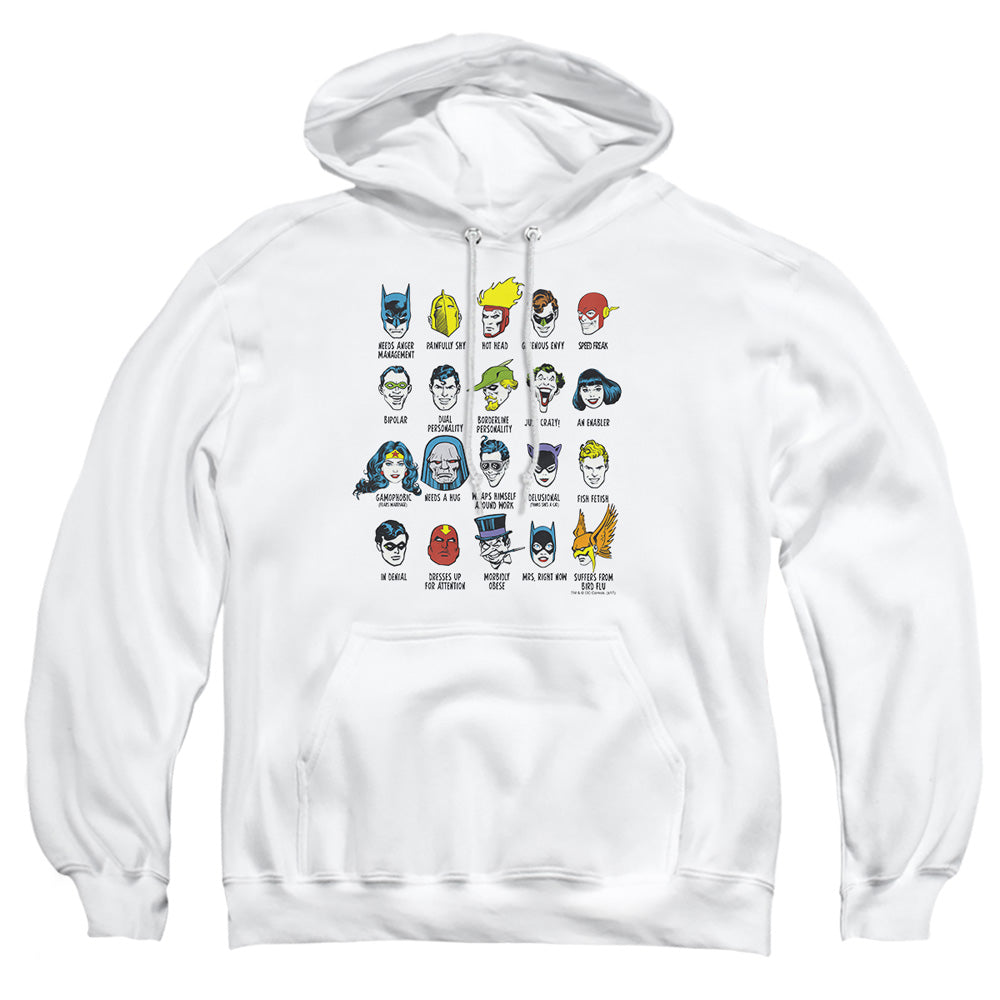Dc - Superhero Issues - Adult Pull-over Hoodie - White