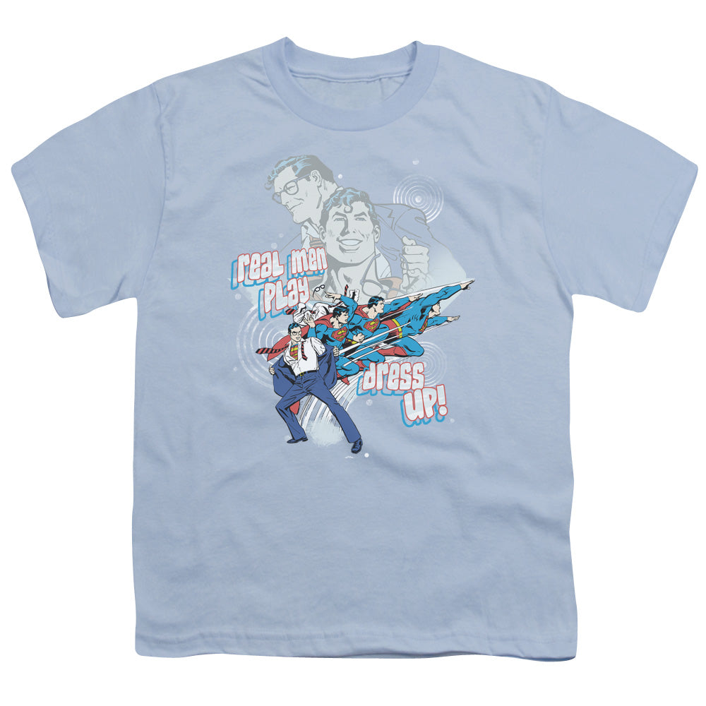 Dc - Real Men - Short Sleeve Youth 18/1 - Light Blue T-shirt
