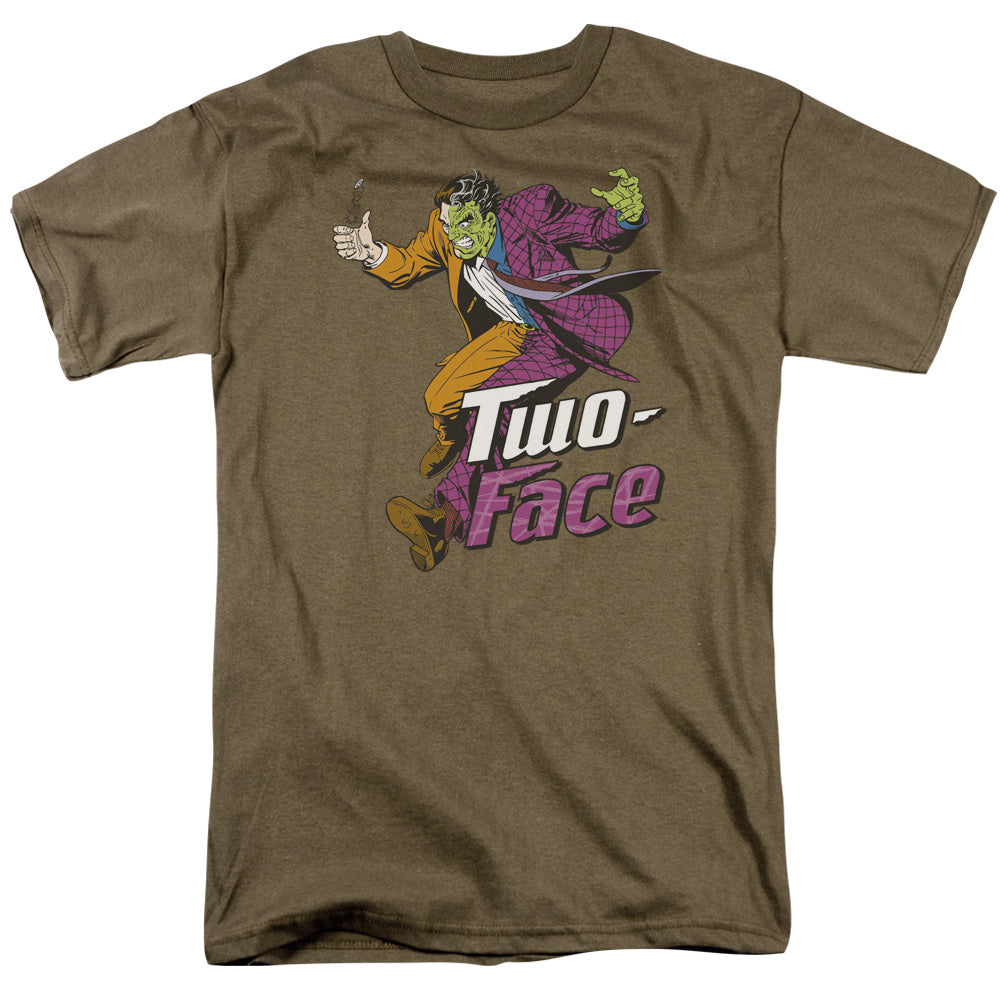 Dc - Two Face - Short Sleeve Adult 18/1 - Safari Green T-shirt