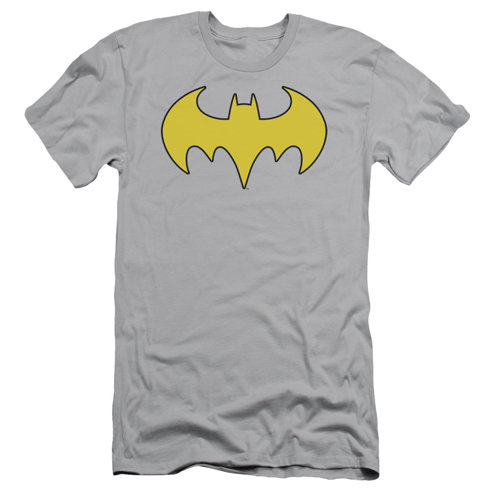 Dc - Bat Girl Logo - Short Sleeve Adult 30/1 - Silver T-shirt