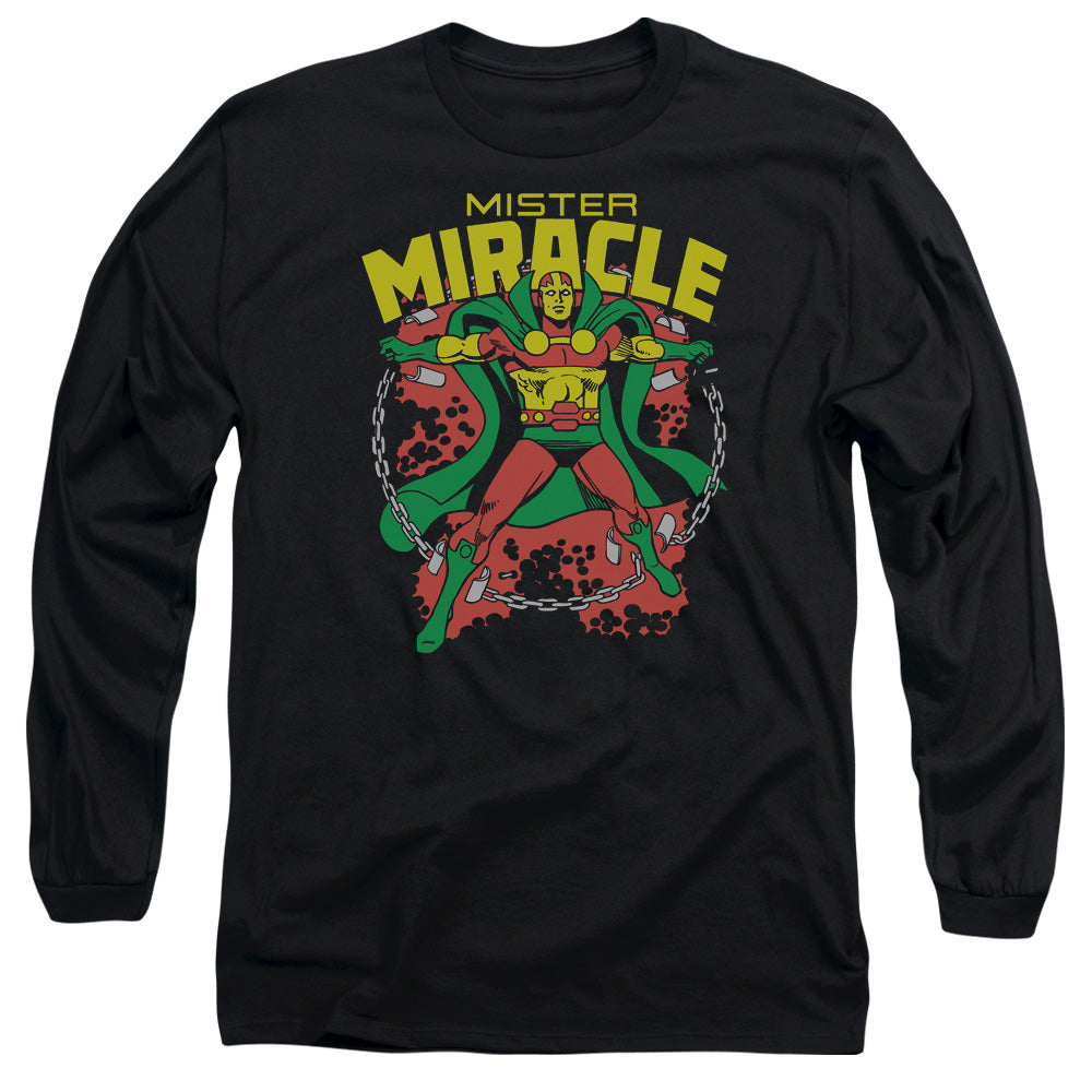 Dc - Mr Miracle - Long Sleeve Adult 18/1 - Black T-shirt
