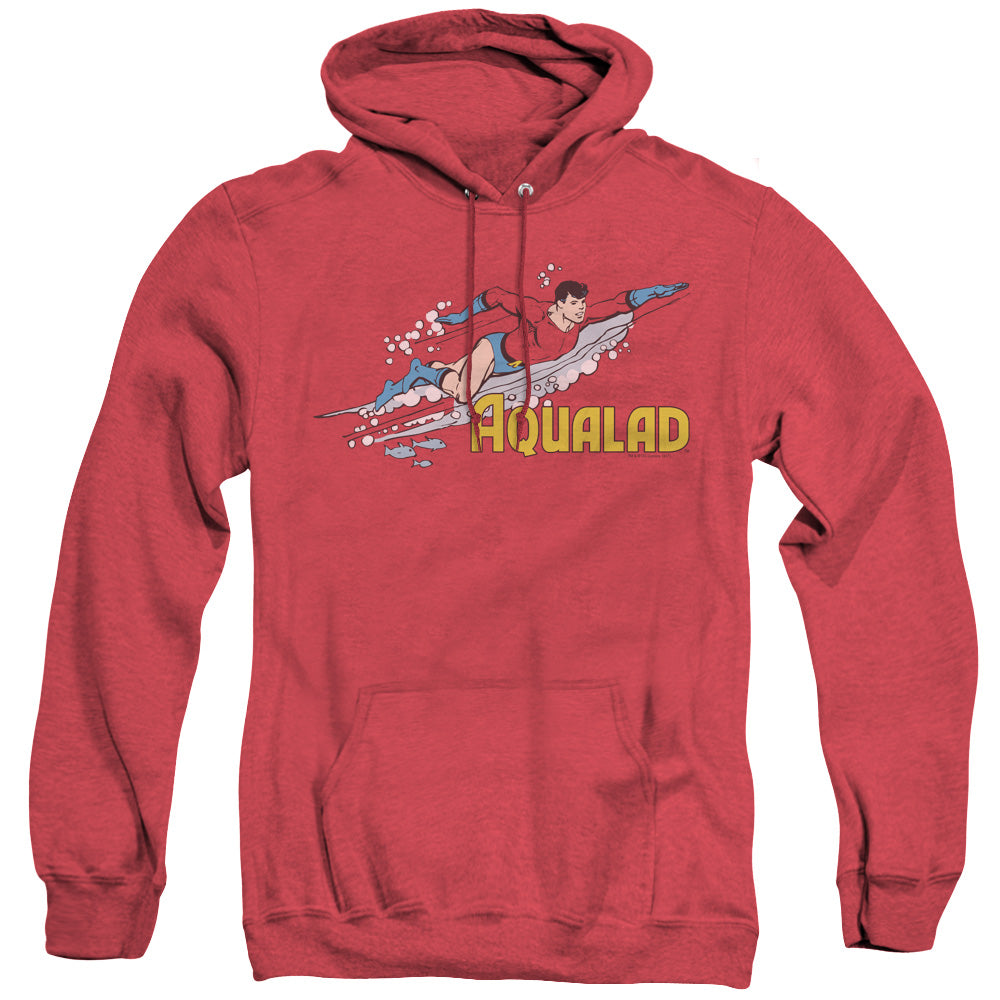 Dc - Aqualad - Adult Heather Hoodie - Red