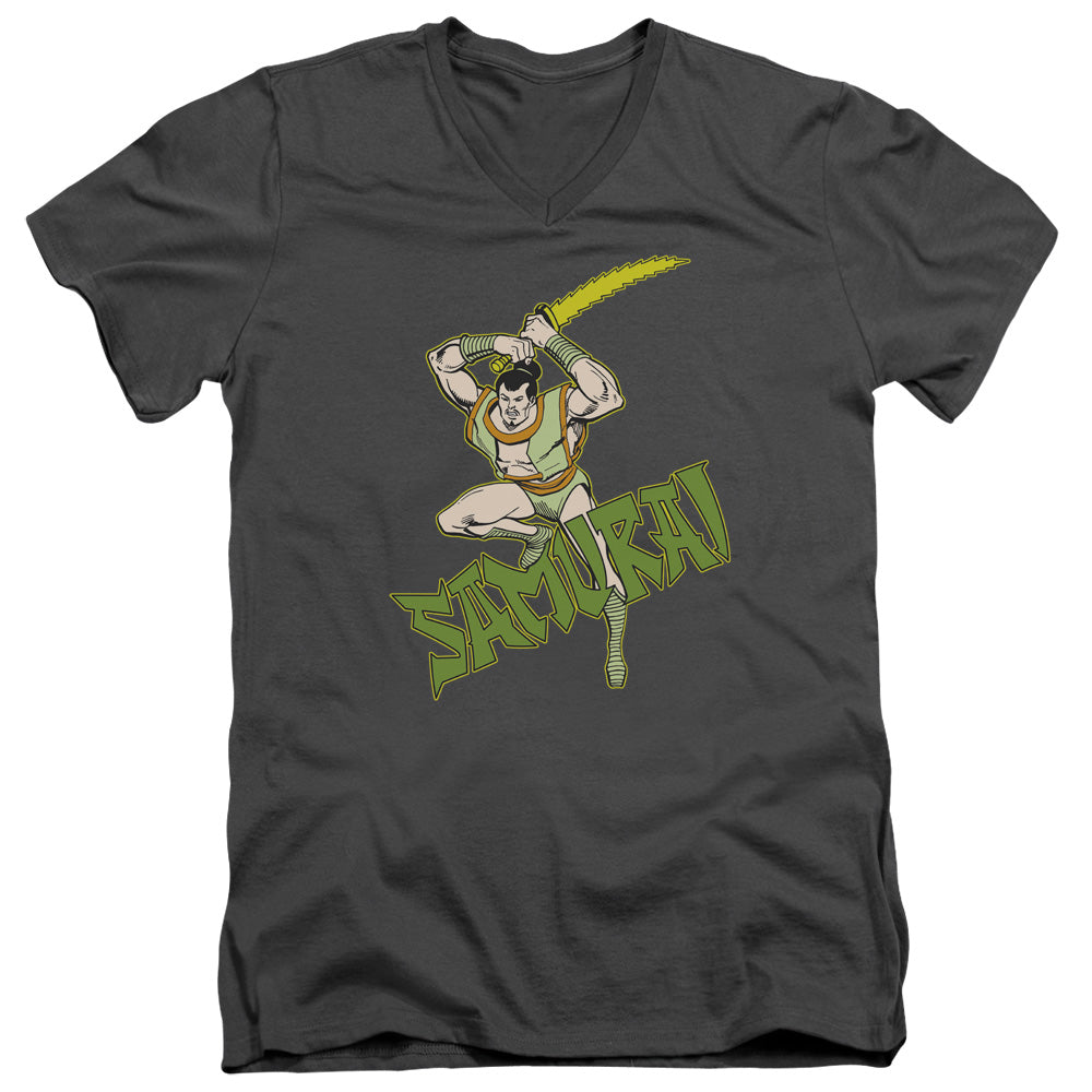 Dc - Samurai - Short Sleeve Adult V-neck - Charcoal T-shirt