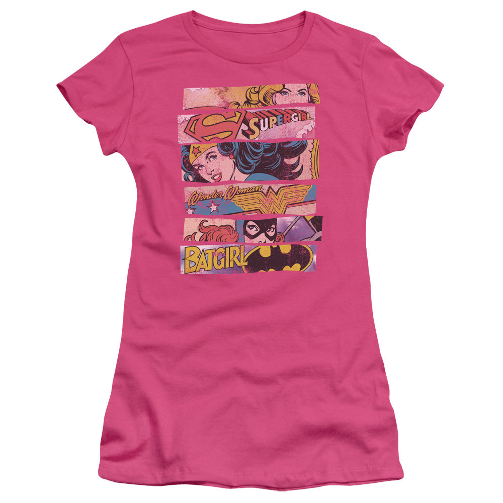 Dc - Three Of A Kind - Short Sleeve Junior Sheer - Hot Pink T-shirt