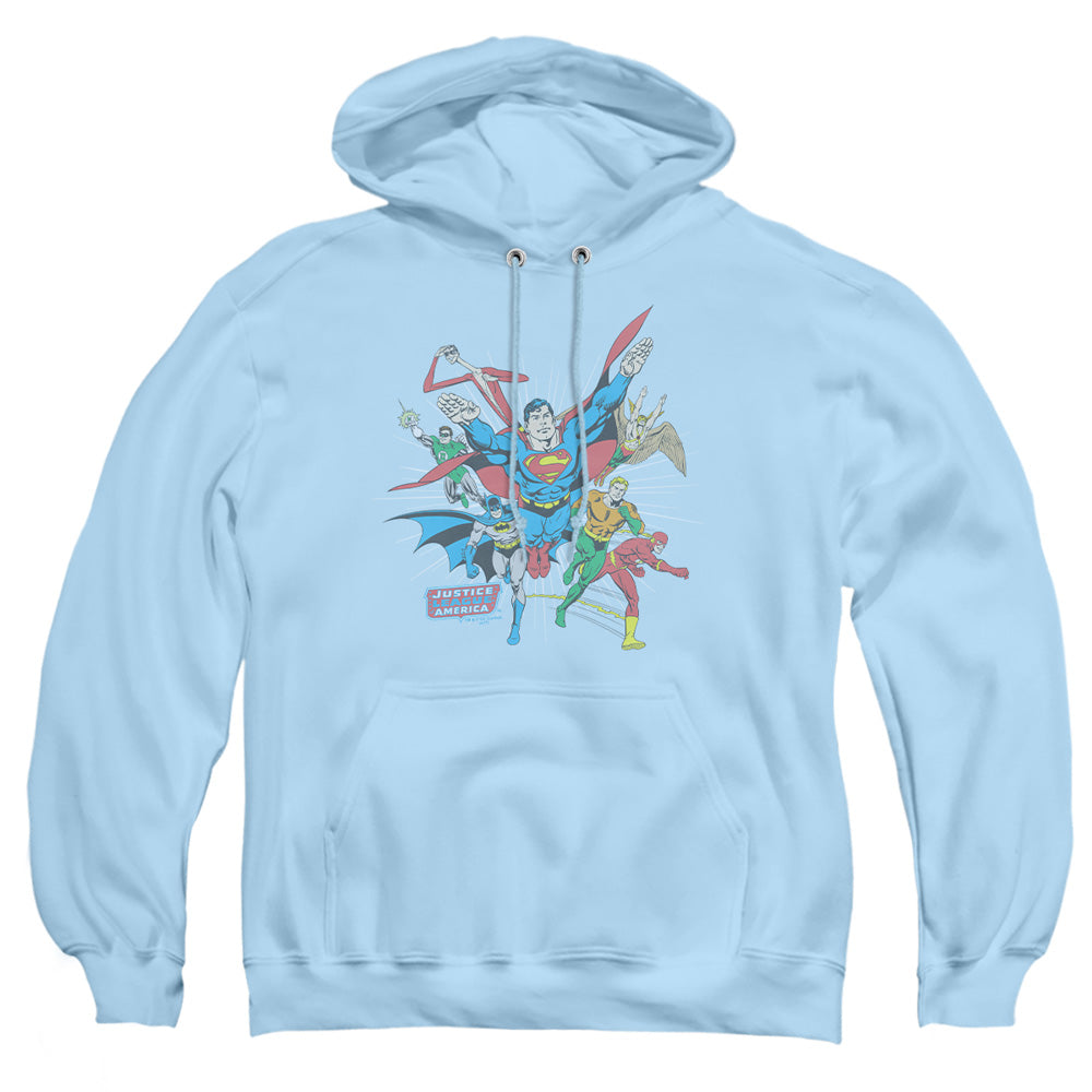 Dc - Lead The Charge - Adult Pull-over Hoodie - Light Blue