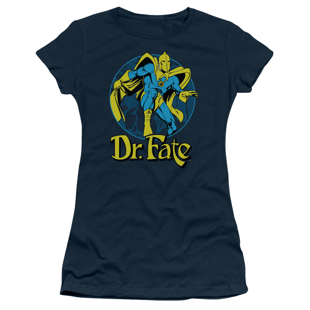Dc - Dr Fate Ankh - Short Sleeve Junior Sheer - Navy T-shirt