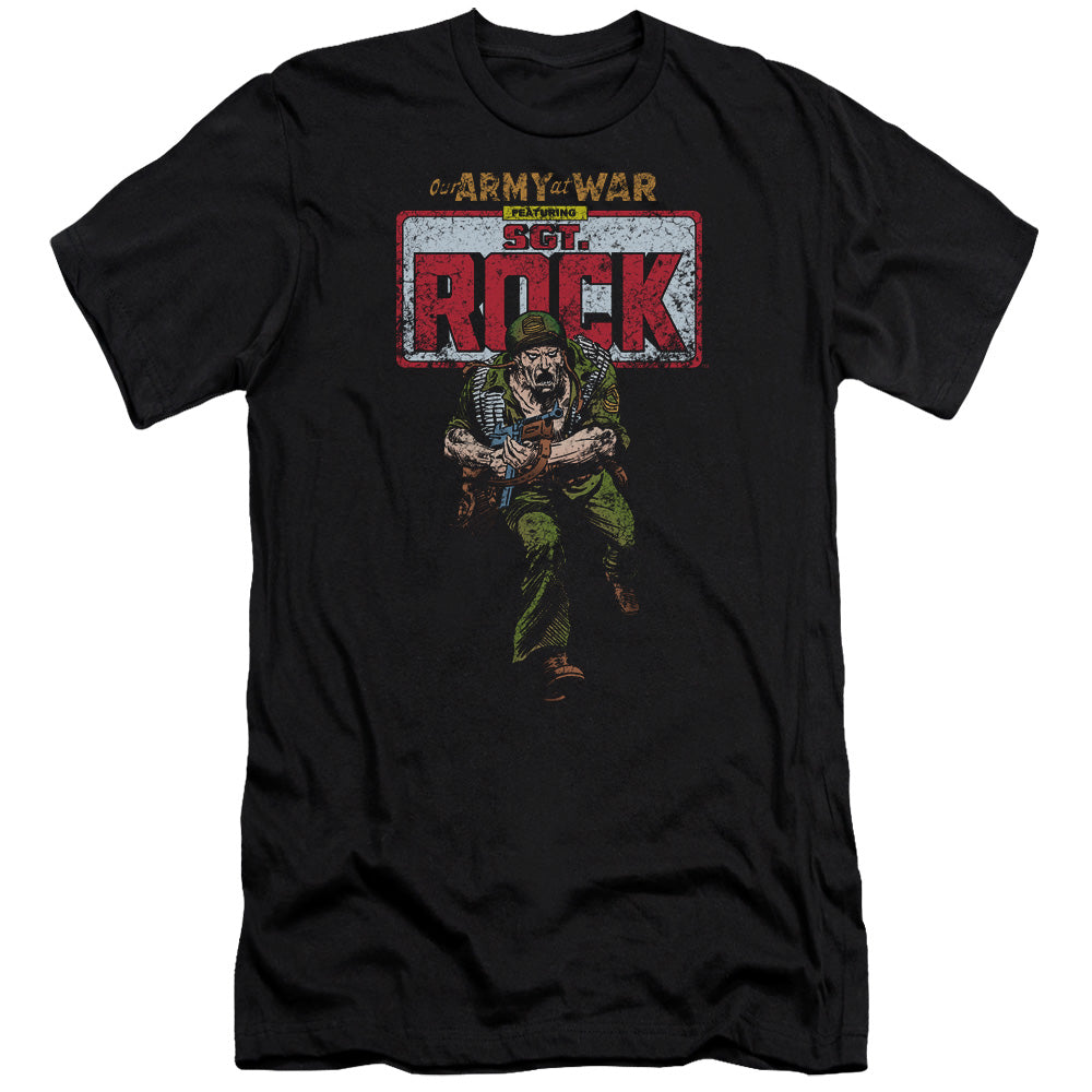 Dc - Sgt Rock-premuim Canvas Adult Slim Fit 30/1 - Black