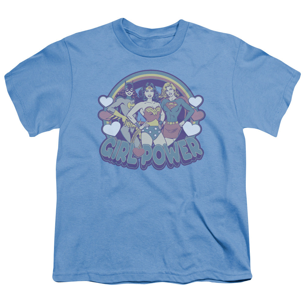 Dc - Retro Girl Power - Short Sleeve Youth 18/1 - Carolina Blue T-shirt