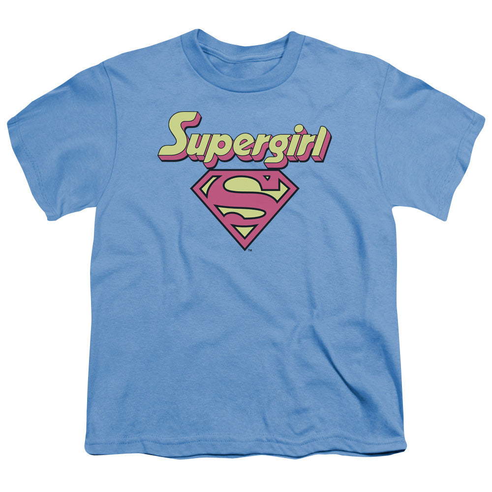Dc - Im A Supergirl - Short Sleeve Youth 18/1 - Carolina Blue T-shirt