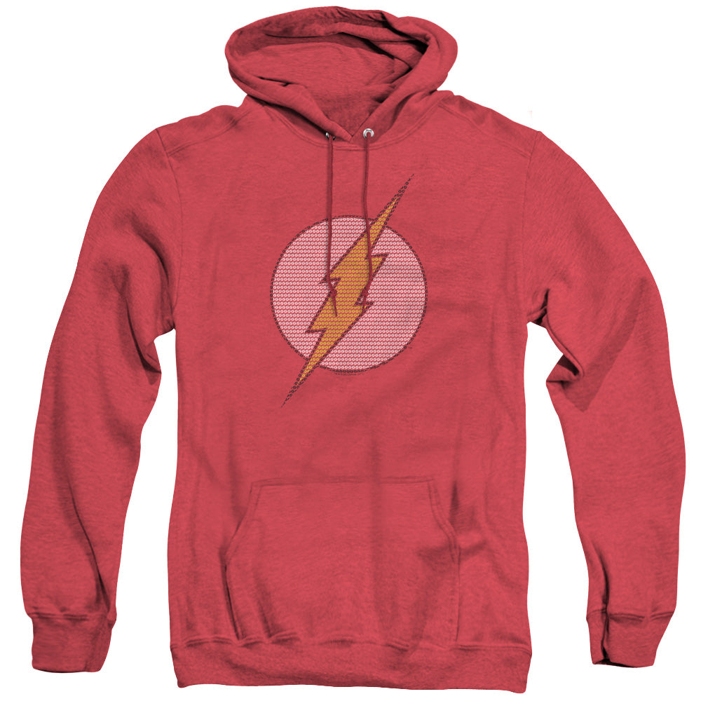 Dc Flash - Flash Little Logos - Adult Heather Hoodie - Red
