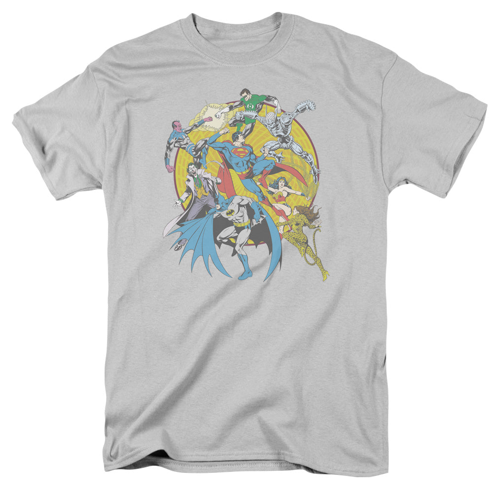 Dc - Spin Circle Fight - Short Sleeve Adult 18/1 - Silver T-shirt