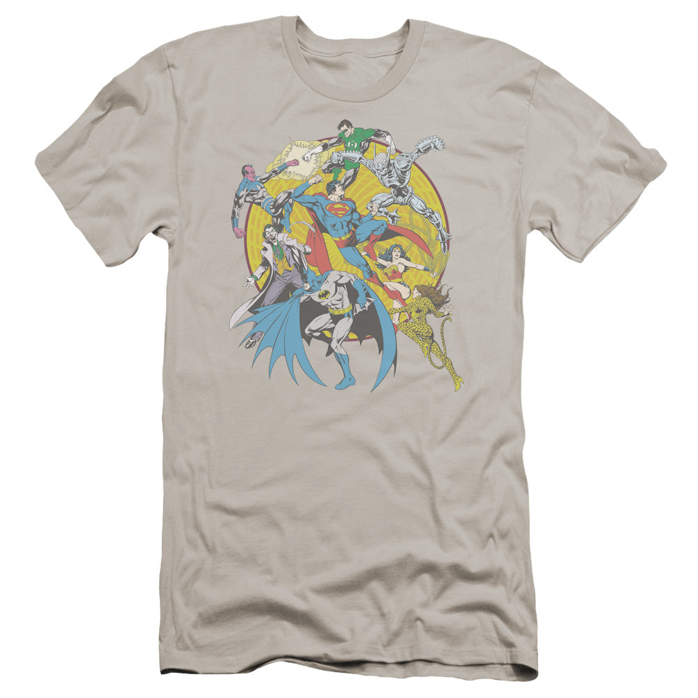 Dc - Spin Circle Fight-premuim Canvas Adult Slim Fit 30/1 - Silver