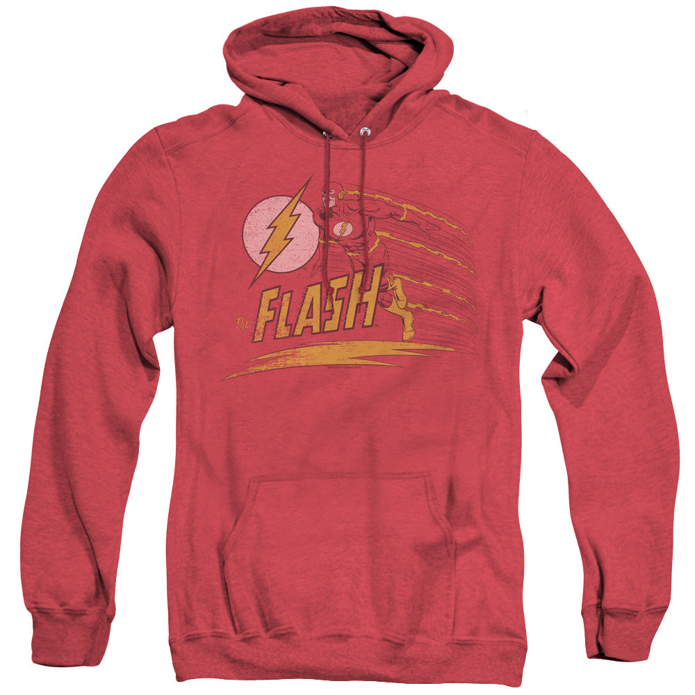 Dc Flash - Like Lightning - Adult Heather Hoodie - Red
