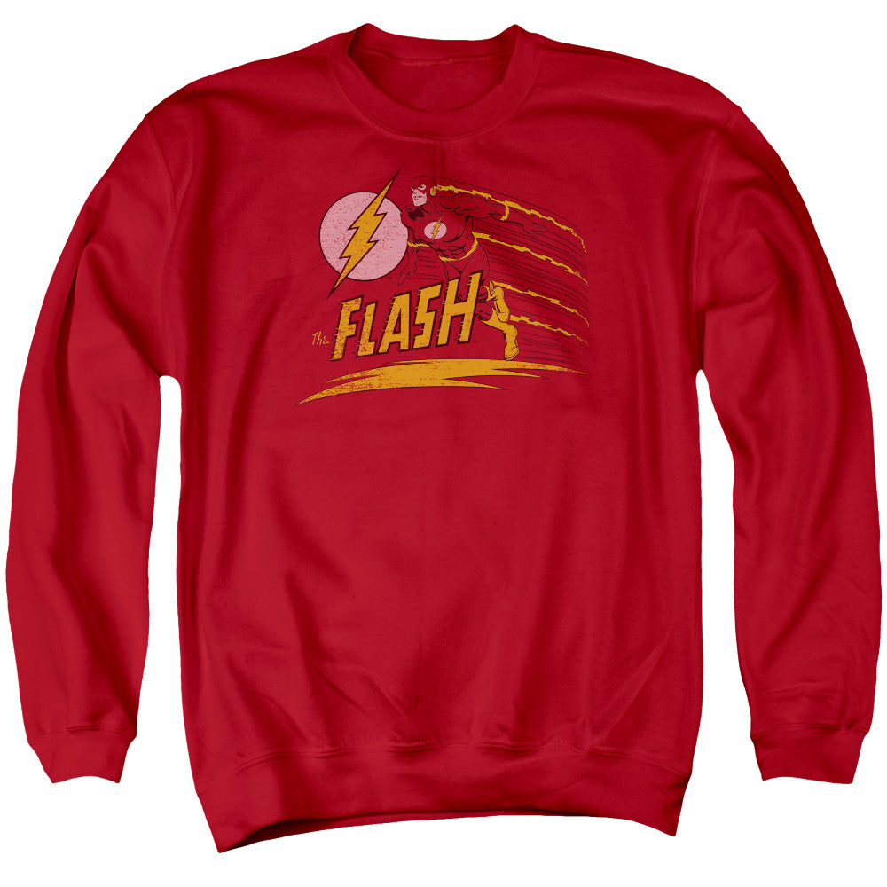 Dc Flash - Like Lightning - Adult Crewneck Sweatshirt - Red