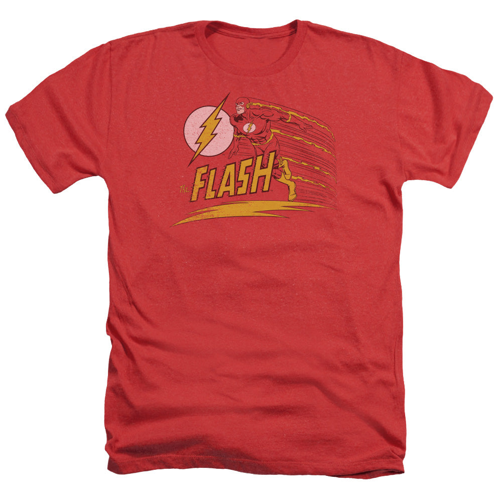 Dc Flash - Like Lightning - Adult Heather - Red
