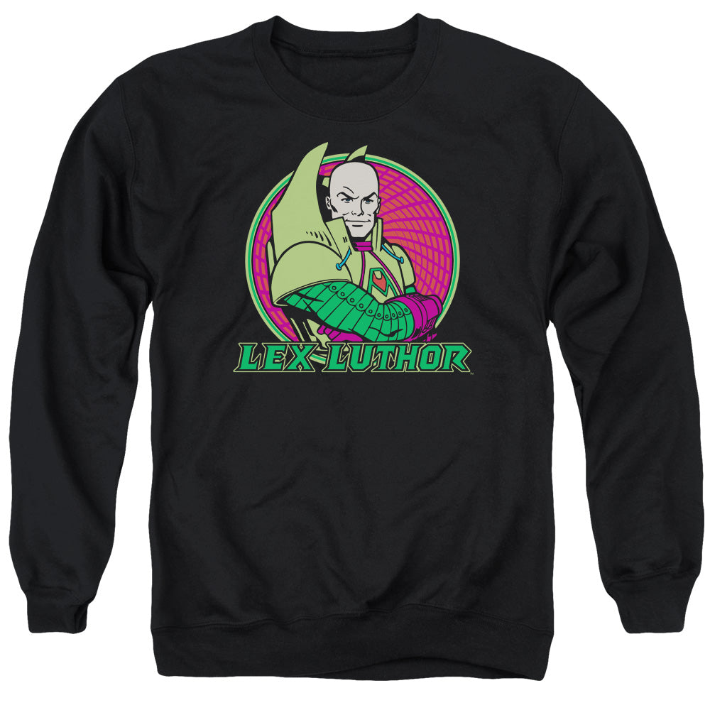 Dc - Lex Luthor - Adult Crewneck Sweatshirt - Black