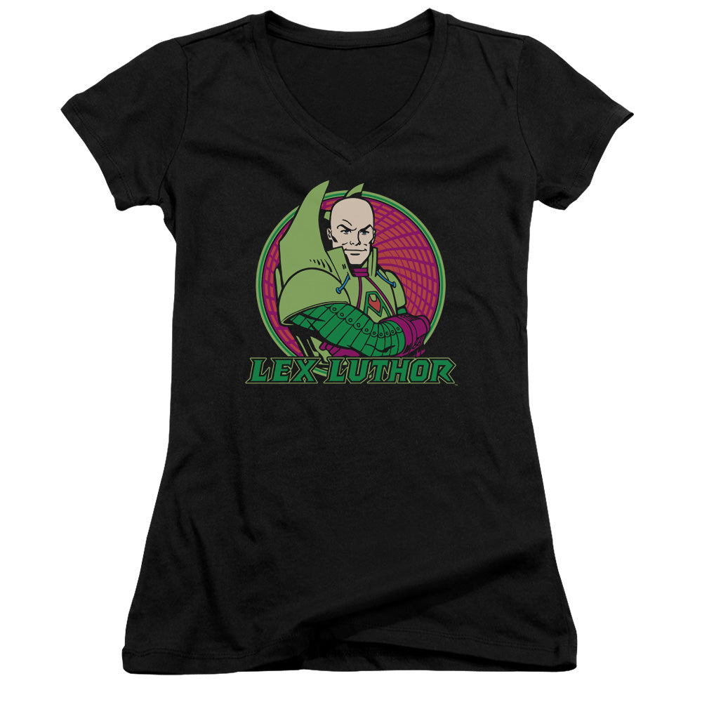 Dc - Lex Luthor - Junior V-neck - Black