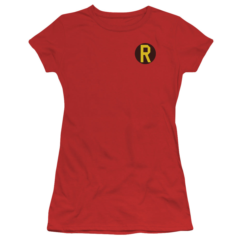 Dc - Robin Logo - Short Sleeve Junior Sheer - Red T-shirt